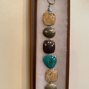 Silpada sterling silver and stone bracelet